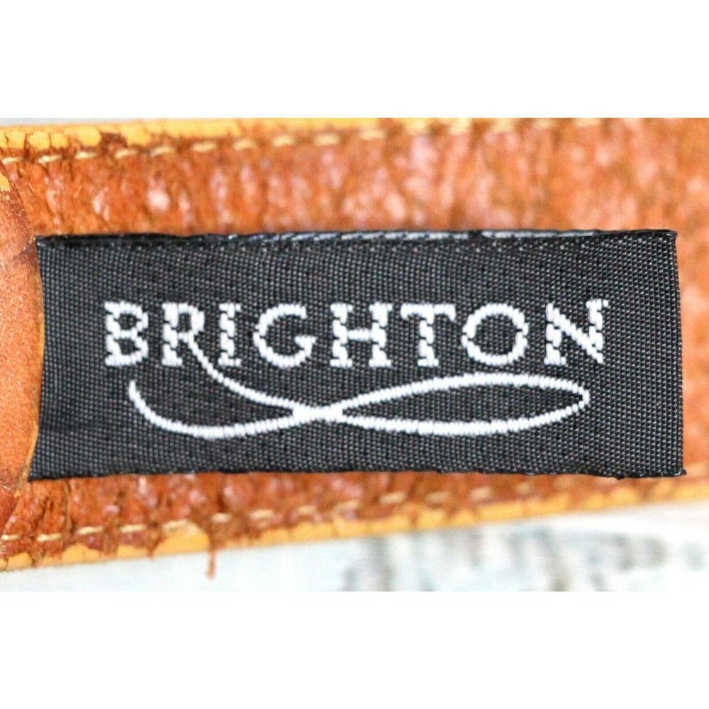 Brighton TAN BROWN GENUINE LEATHER 1 1/8"Wd CASUAL DRESS WOMEN'S BELT S/M (59A - Picture 7 of 10